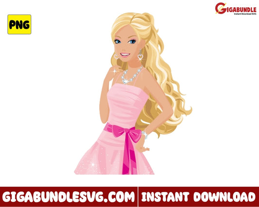 Barbie Fashion Doll Png Brand Cartoon - Instant Download