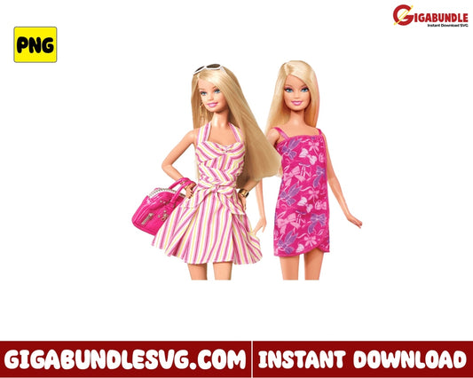 Barbie Girl Png Style Fashion Brand Doll Cartoon - Instant Download