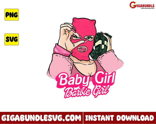 Barbie Girl Svg Baby - Instant Download