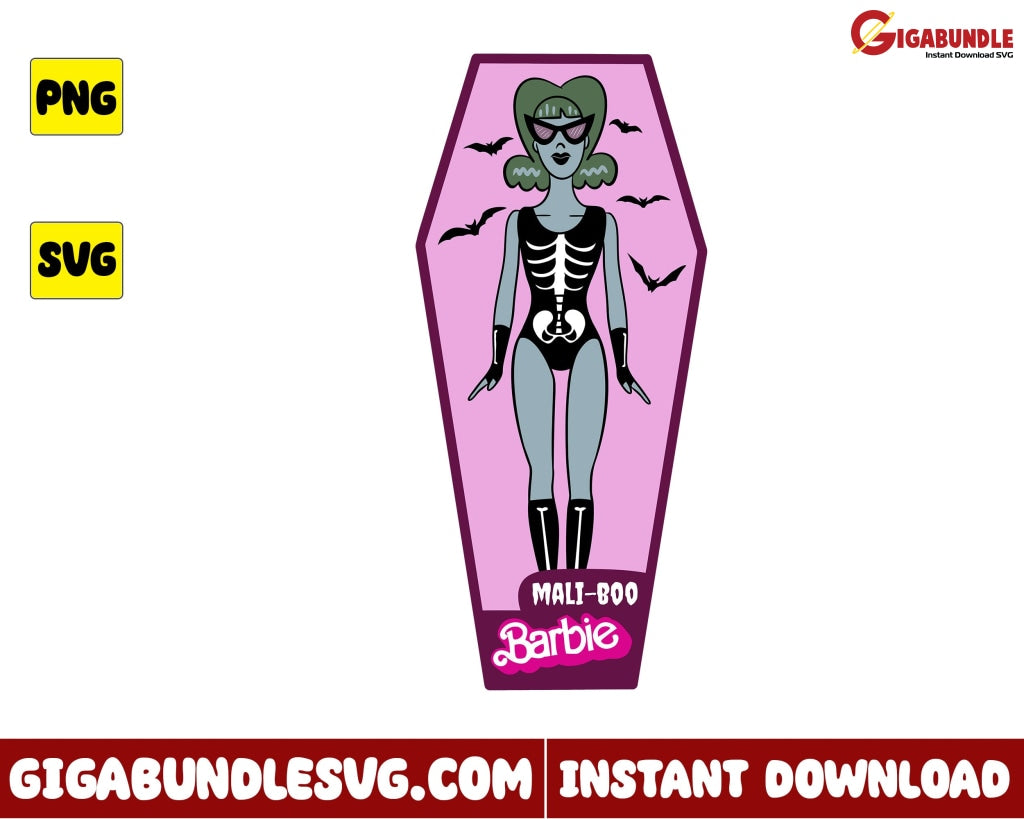 Barbie Halloween Svg Maliboo Logo - Instant Download