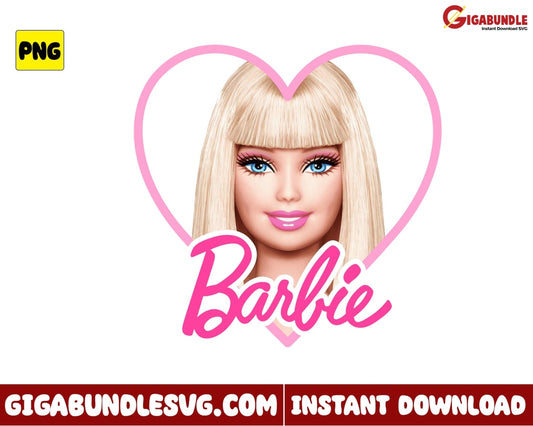 Barbie Heart Png Girl Movie - Instant Download