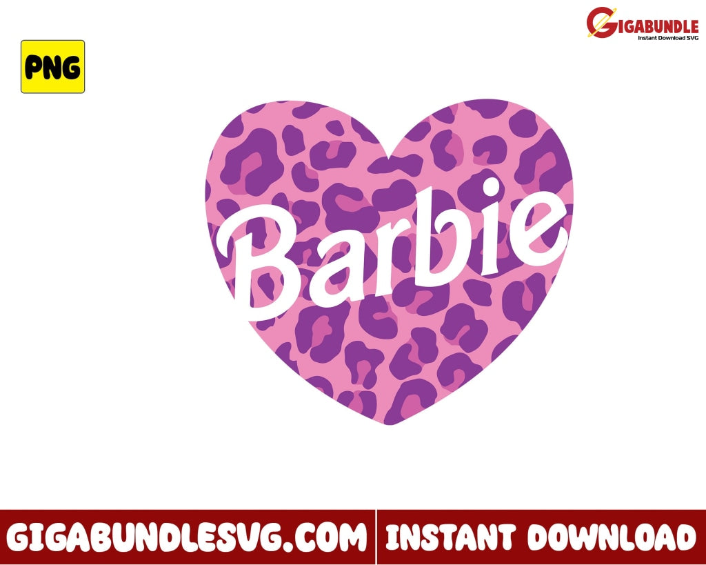 Barbie Heart Png Girl Movie - Instant Download