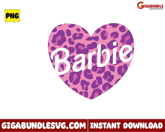 Barbie Heart Png Girl Movie - Instant Download