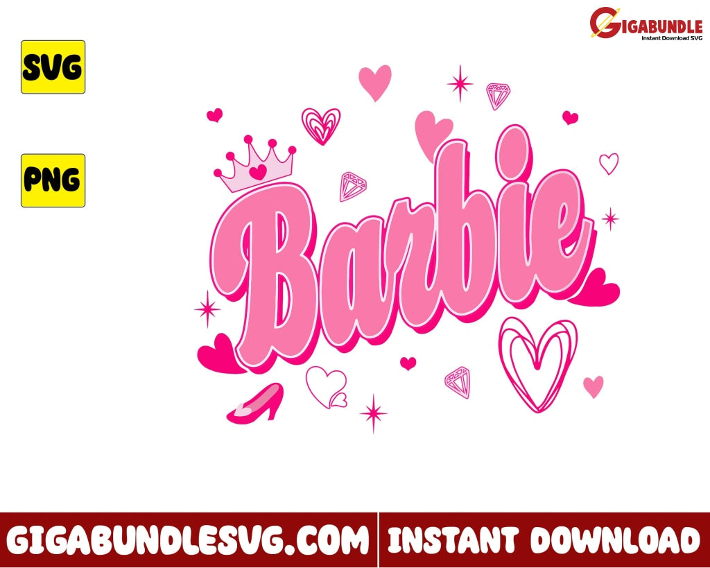 Barbie Logo Svg Princess Cartoon - Instant Download