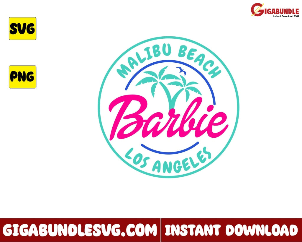 Barbie Malibu Svg Girl Cartoon - Instant Download
