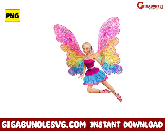 Barbie Png Butterfly Girl Movie - Instant Download