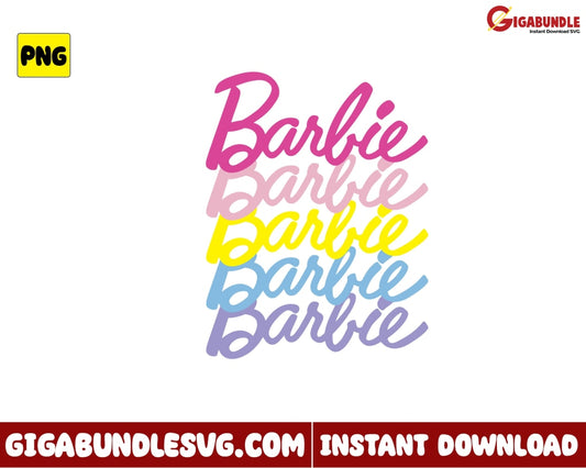 Barbie Png Font Girl Movie - Instant Download