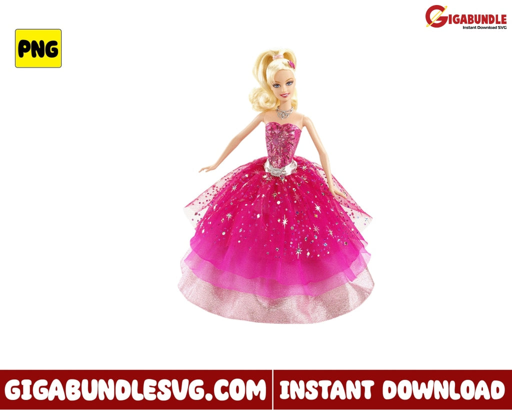 Barbie Princess Png Girl Movie - Instant Download