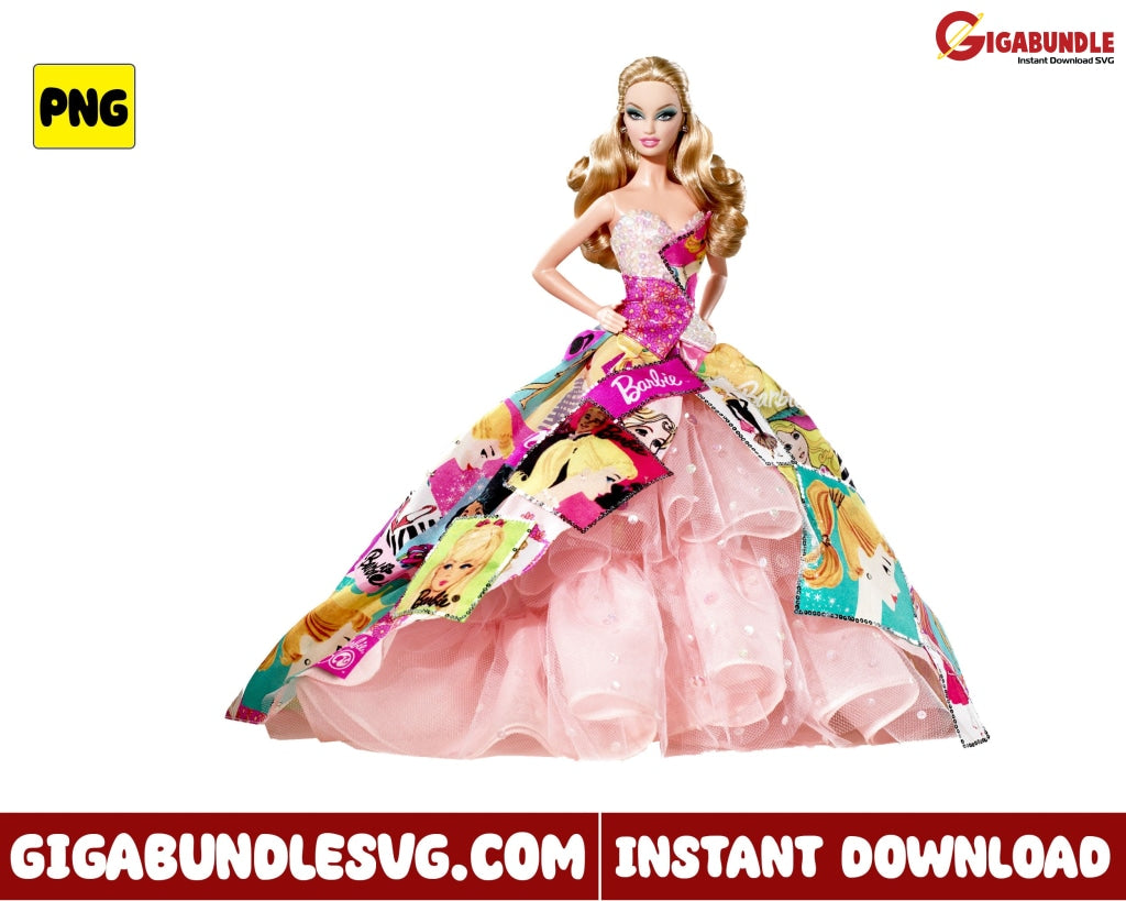 Barbie Princess Png Girl Movie - Instant Download