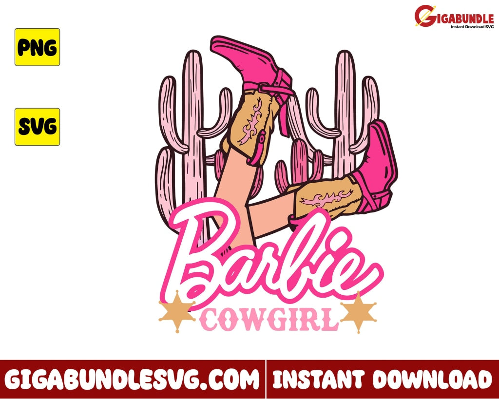 Barbie Svg Cowgirl Logo - Instant Download