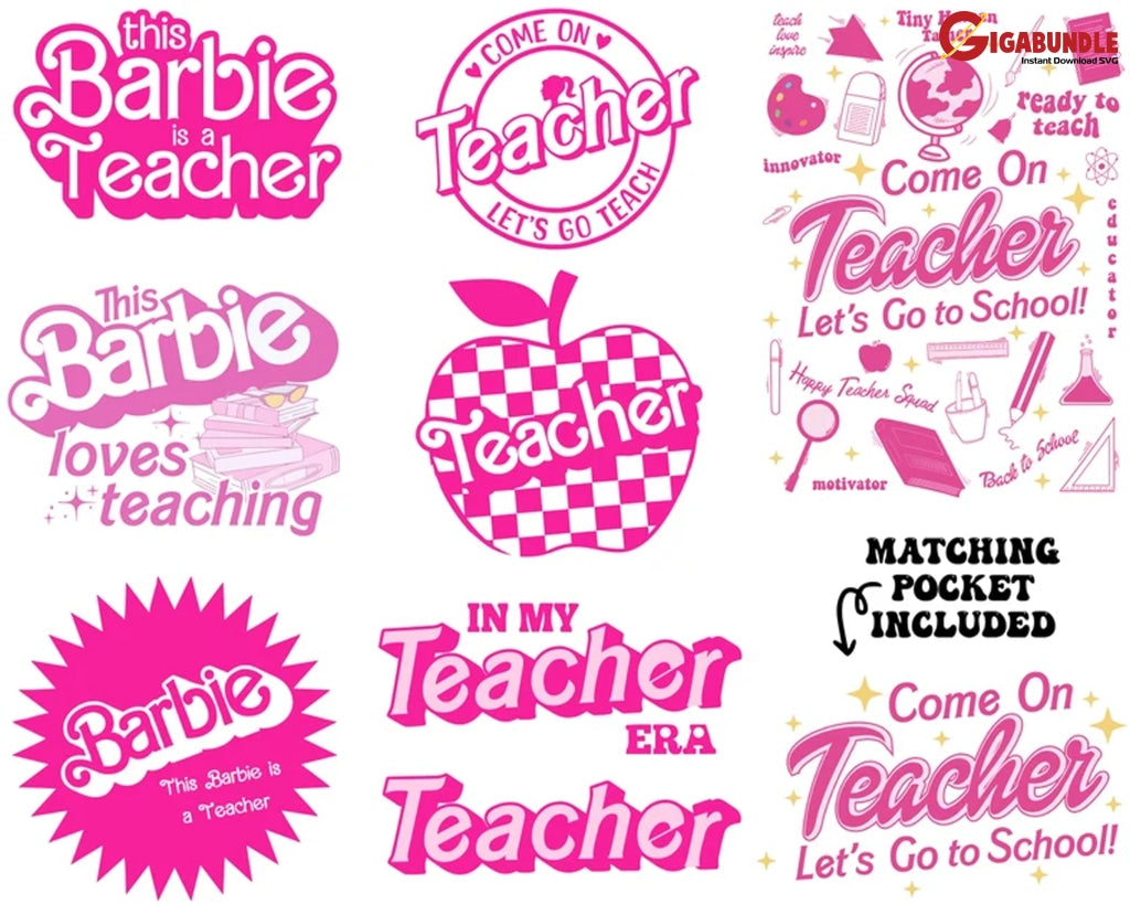 Barbie Teacher Png Bundle In My Era Back To School