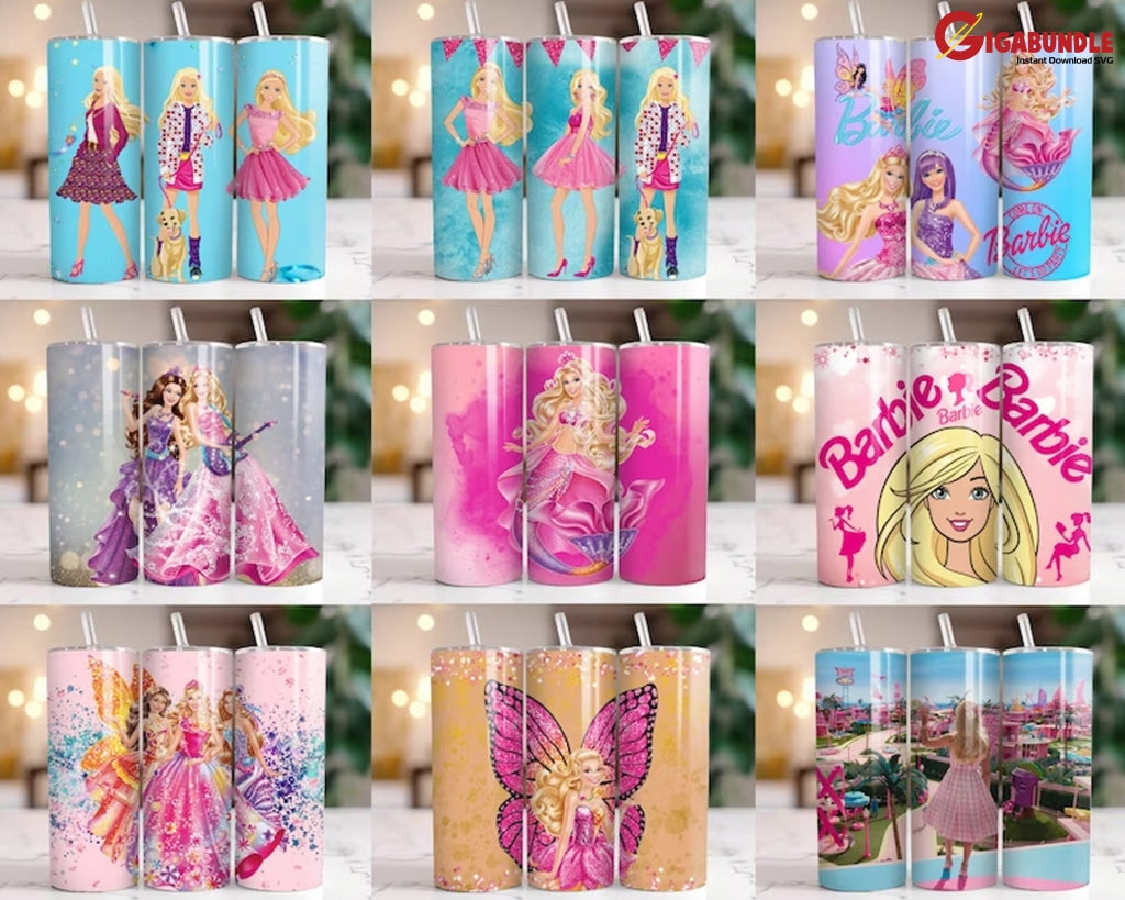 Barbie Tumbler Wrap Bundle Come On Sublimation