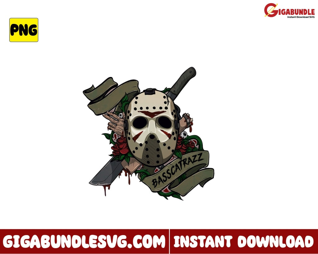 Basscatrazz Png Jason Voorhees Horror Movies Character Halloween - Instant Download