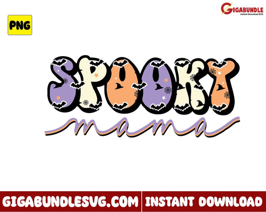 Bat Png Mama Spooky Halloween - Instant Download