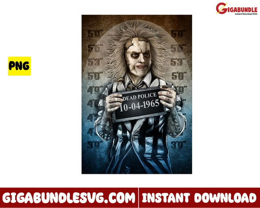 Beetlejuice Png Ghost Horror Movies Character - Instant Download