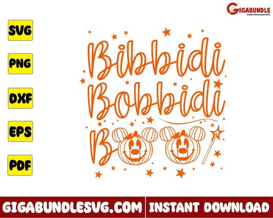 Bibbidi Bobbidi Boo Svg Mickey Mouse Disney Halloween - Instant Download