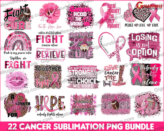 Big Breast Cancer Png Bundle 25 Awareness Survivor Fight