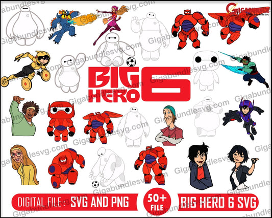 Big Hero 6 Svg Big Hero Baymax Hiro Cricut Silhouette