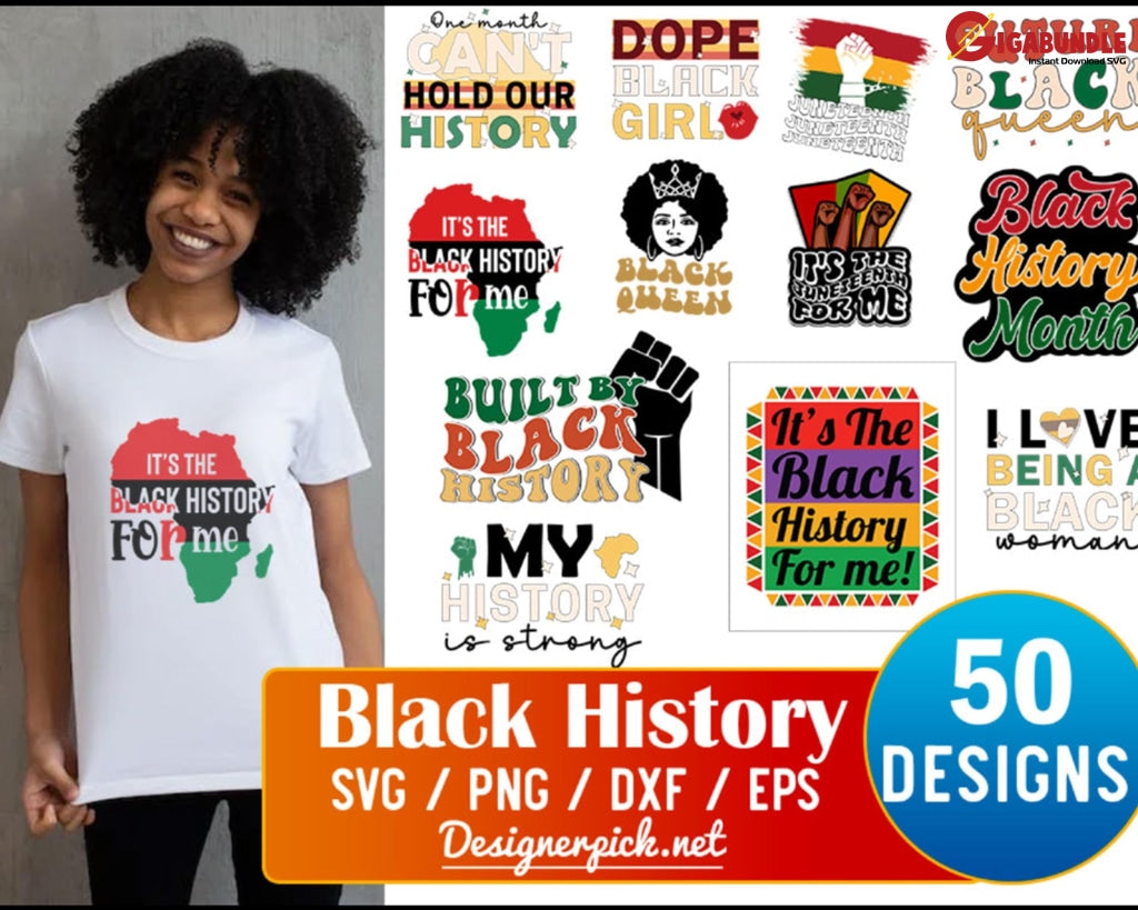 Black History Month Svg Png Bundle