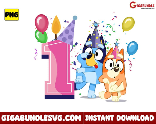 Bluey Birthday Png And Bingo Disney - Instant Download