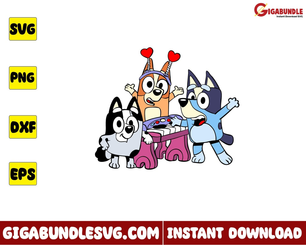 Bluey Birthday Png Dog Disney - Instant Download