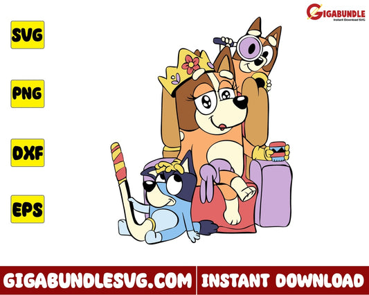 Bluey Family Png And Bingo Disney - Instant Download