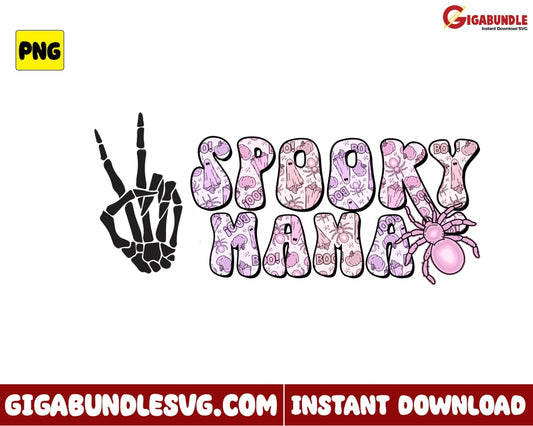 Bone Hand Png Bat Spooky Mama Halloween - Instant Download