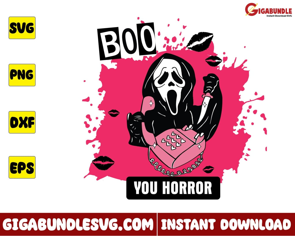 Boo You Horror Svg Ghostface Mean Girls Halloween - Instant Download