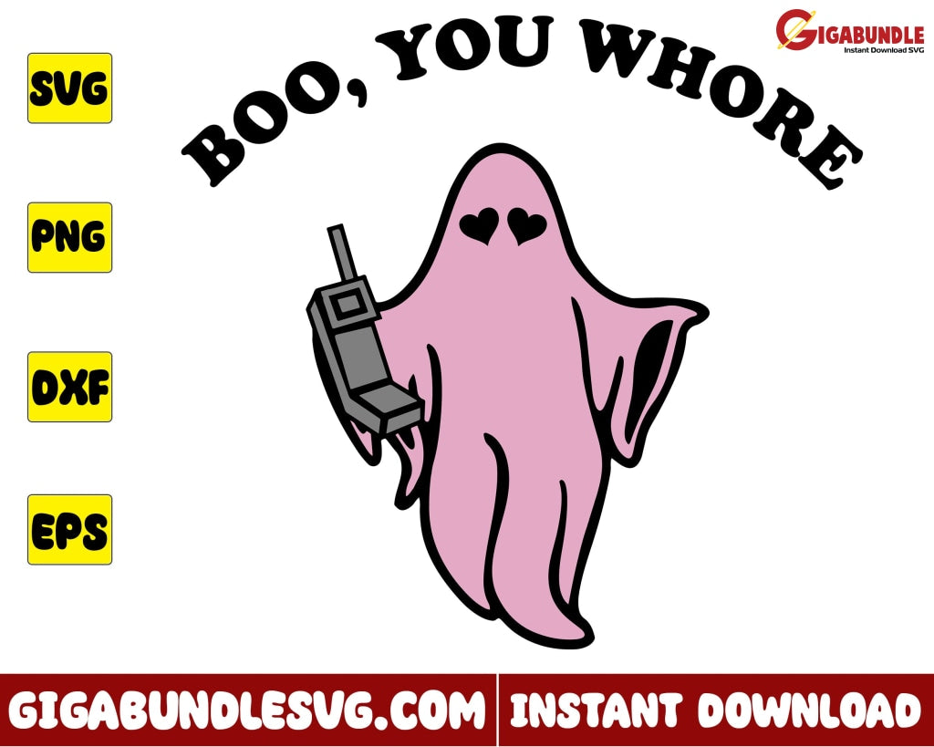 Boo You Whore Svg Ghost Face Calling Horror Mean Girls Halloween - Instant Download