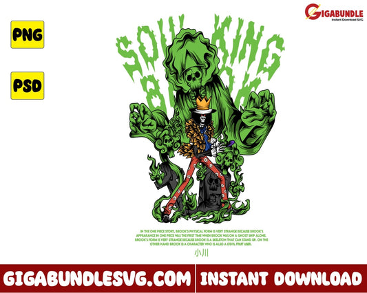 Brook Png One Piece Soul King Anime - Instant Download