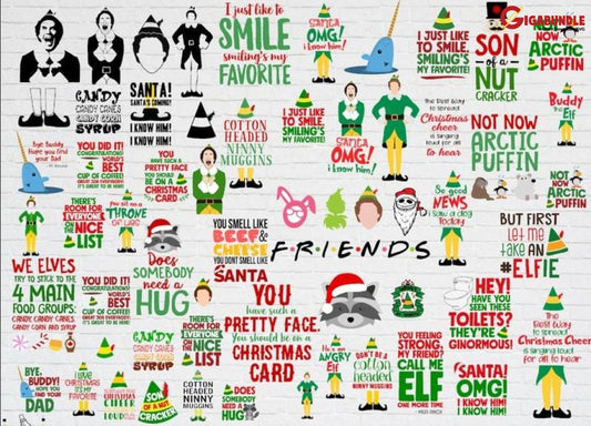 Buddy The Elf Svg Bundle Christmas Png Dxf Cutfile Clipart