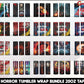 Bundle +145 Horror Tumbler Wrap 20Oz Tapered- Movie Template-Halloween Seamless Sublimation