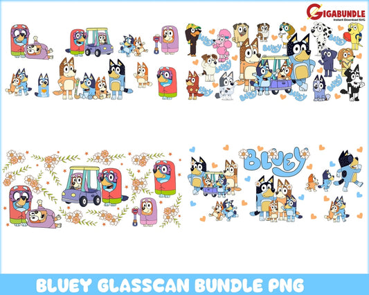 Bluey, 20 oz. Tumbler Wrap Design Templates, PNG Sublimation, straight,  digital download, Kids Design, Cartoon
