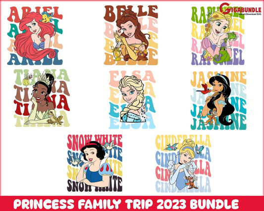 Bundle Princess Png Family Vacation Magical Kingdom Trip 2023 Vacay Mode Files For Sublimation