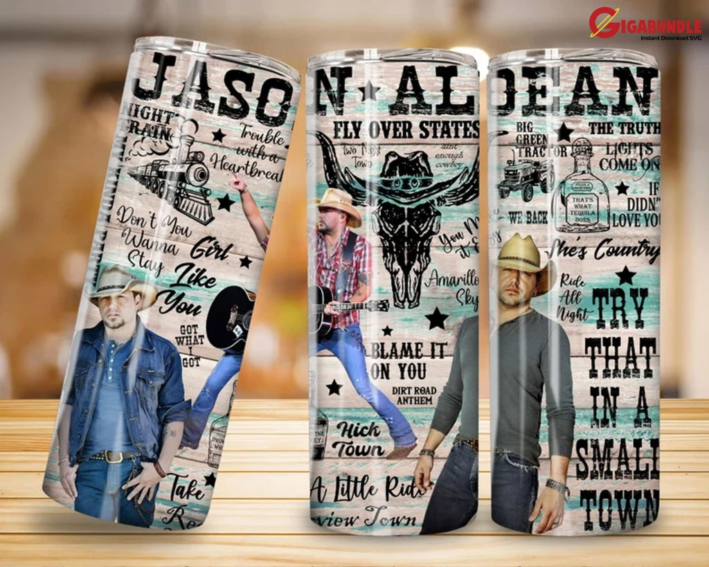 Bundle Try That In A Small Town Tumbler Wrap Png American Flag Jason Aldean