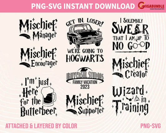 Bundle Wizardy Houses Svg Hogwarts School Of Withcraft And Wizardry Wizard Files For Cricut Png