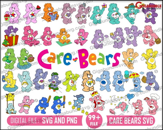 Care Bears Svg Funshine Bear Tenderheart Cheer Grumpy Bedtime Share