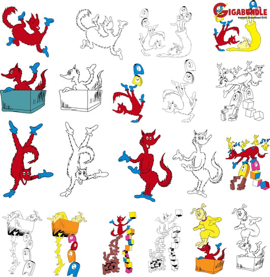 Cat In The Hat Quotes Svg Dr Seuss Bundle Dr Png Dxf Eps