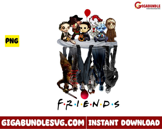 Chibi Horror Friends Png Character Halloween - Instant Download