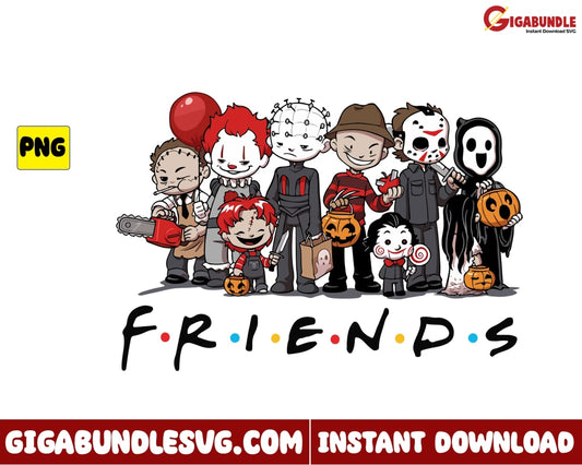 Chibi Horror Png Friends Character Halloween - Instant Download