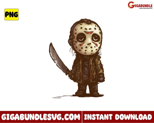 Chibi Jason Png Friday The 13Th Horror Movies Character Halloween - Instant Download