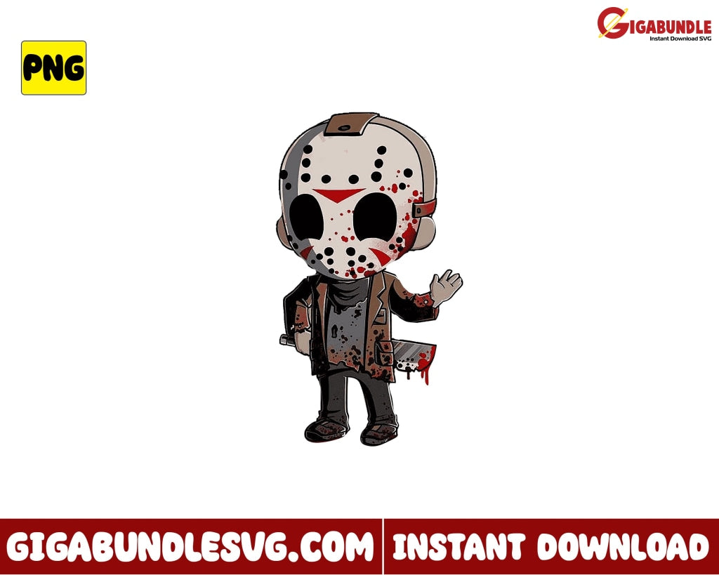 Chibi Jason Png Voorhees Horror Movies Character Halloween - Instant Download