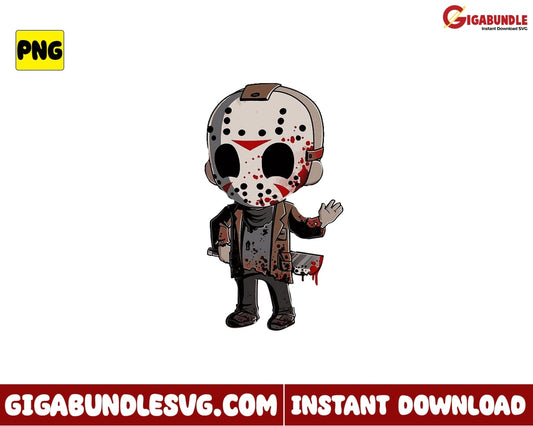 Chibi Jason Png Voorhees Horror Movies Character Halloween - Instant Download