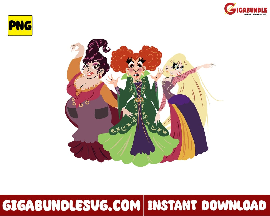 Chibi Witch Png Hocus Pocus Sanderson Sister Halloween - Instant Download