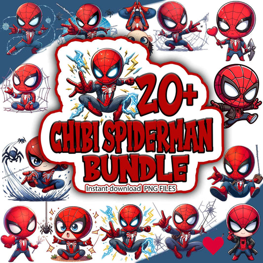 Chibi Spiderman Bundle Png