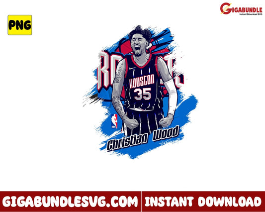 Christian Wood Png Nba Basketball New Nba Bootleg - Instant Download