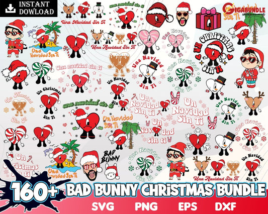 Christmas Bad Bunny Svg Una Navidad Sin Ti Svg Bundle Png Xmas Digital Download