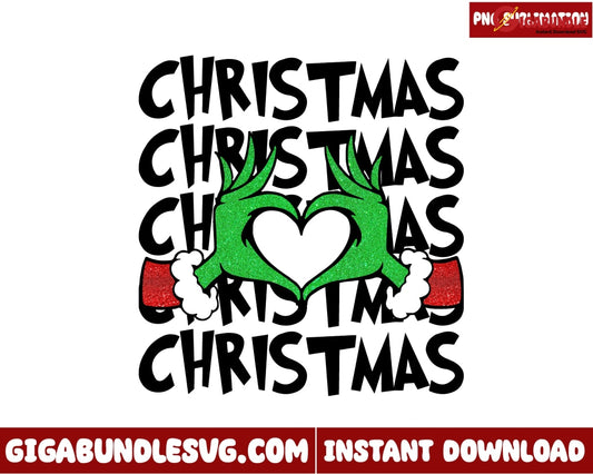 Christmas Png Grinchmas Retro Png - Instant Download