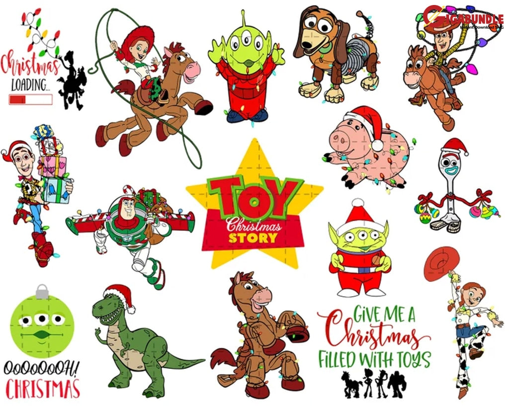 Christmas Toy Story Svg Svg Buzz Lightyear Woody Andy Princess Birthday Tshirt Tumbler Starbucks