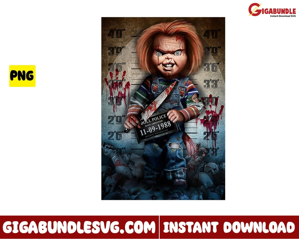 Chucky Png Horror Movies Character - Instant Download